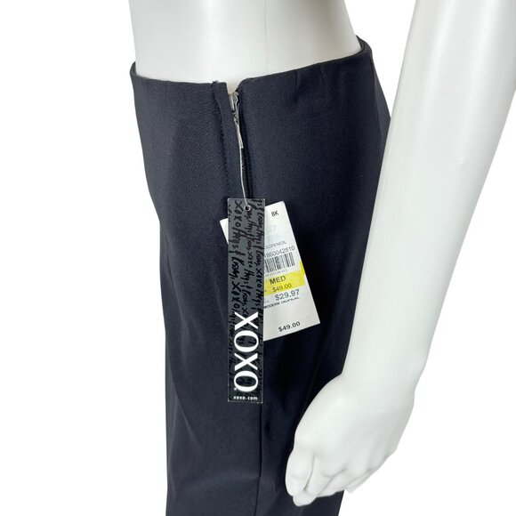 XOXO Black Skirt Womens Size Medium 00's High Waist Pencil Wiggle Retro - Picture 6 of 10